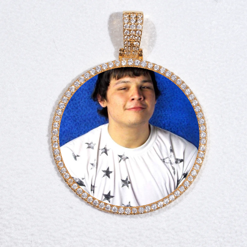 MEDIUM 3D CIRCLE CUSTOM PICTURE PENDANT