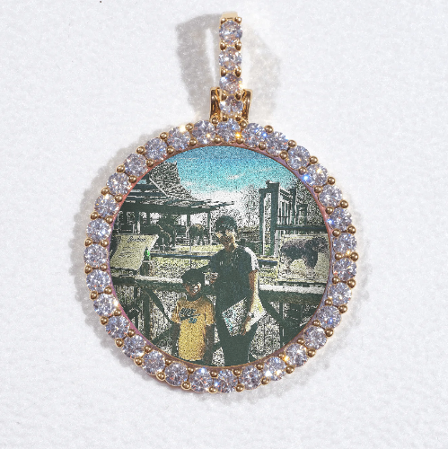 3D CIRCLE CUSTOM PICTURE PENDANT SMALL SIZE