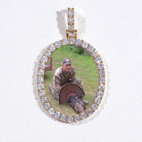 3D Oval Custom Picture Pendant