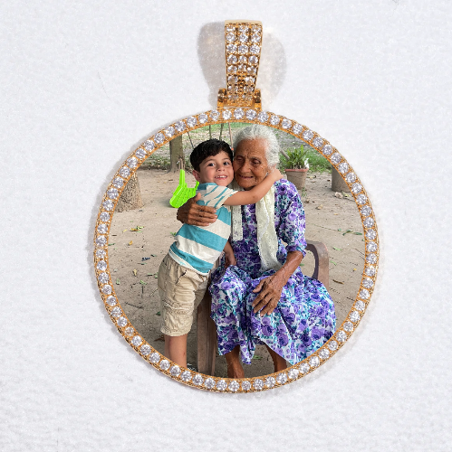 MEDIUM 3D CIRCLE CUSTOM PICTURE PENDANT