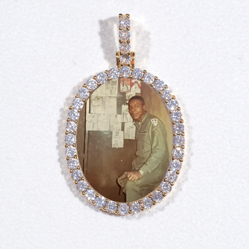 3D Oval Custom Picture Pendant