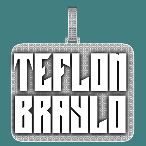 CUSTOM LETTER NECKLACE 3D BIG SQUARE