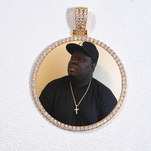 MEDIUM 3D CIRCLE CUSTOM PICTURE PENDANT