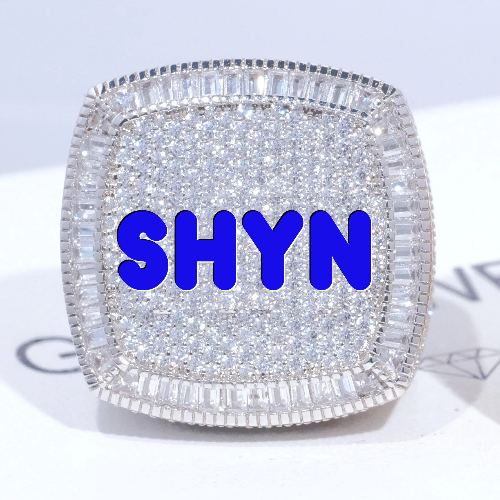 CUSTOM LETTER 3D ICED RING