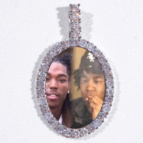 Large 3D Oval Custom Picture Pendant