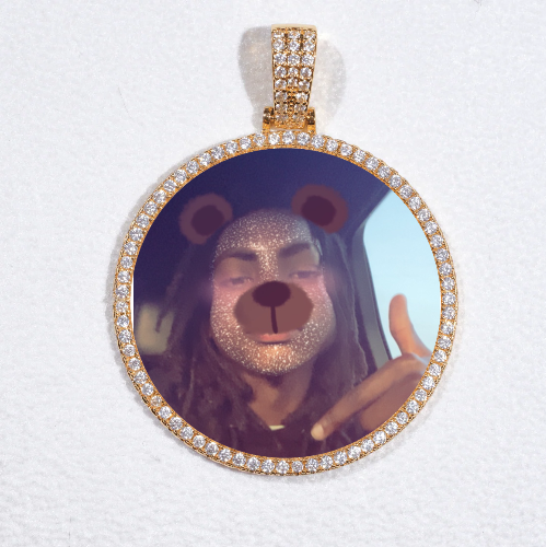 MEDIUM 3D CIRCLE CUSTOM PICTURE PENDANT