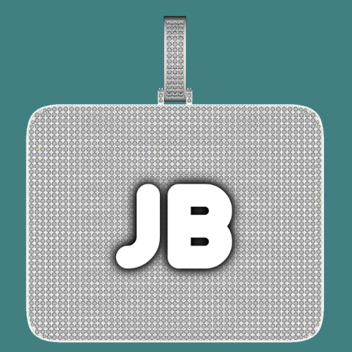 CUSTOM LETTER NECKLACE 3D BIG SQUARE