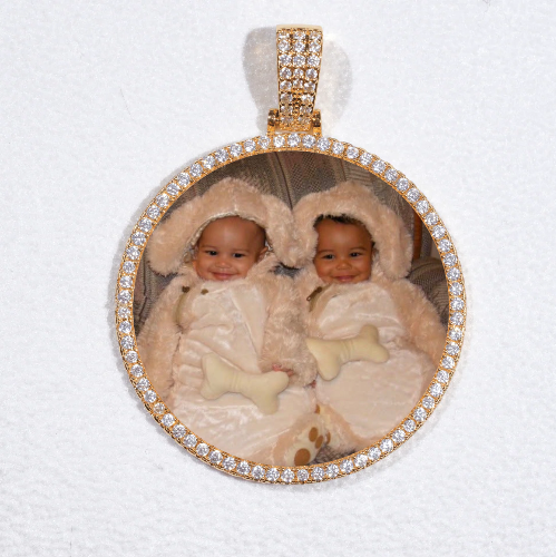 MEDIUM 3D CIRCLE CUSTOM PICTURE PENDANT
