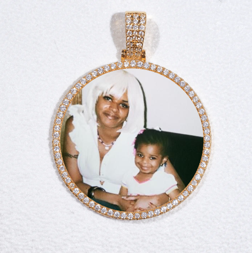 MEDIUM 3D CIRCLE CUSTOM PICTURE PENDANT