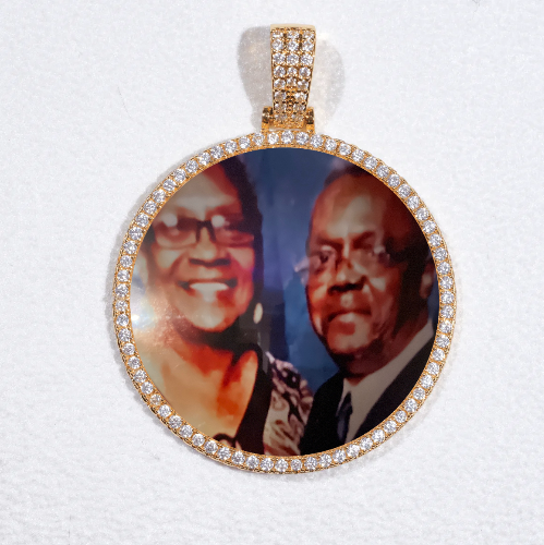 MEDIUM 3D CIRCLE CUSTOM PICTURE PENDANT