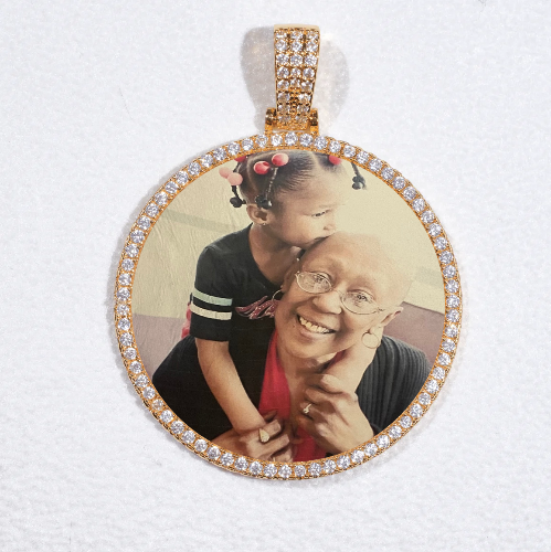 MEDIUM 3D CIRCLE CUSTOM PICTURE PENDANT