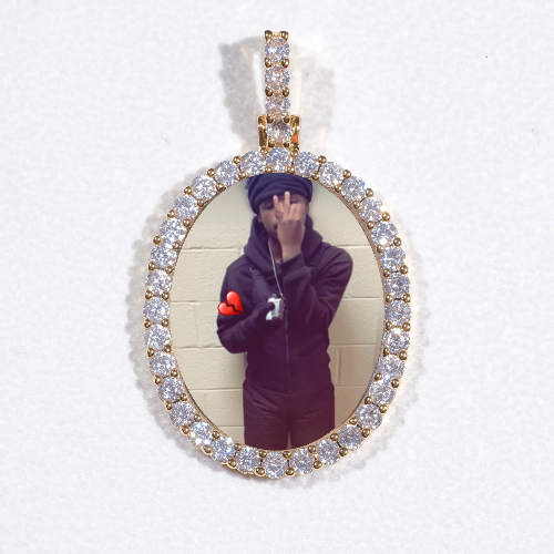 3D Oval Custom Picture Pendant