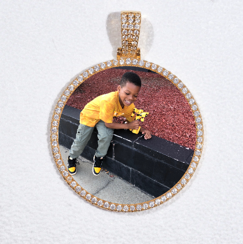 MEDIUM 3D CIRCLE CUSTOM PICTURE PENDANT