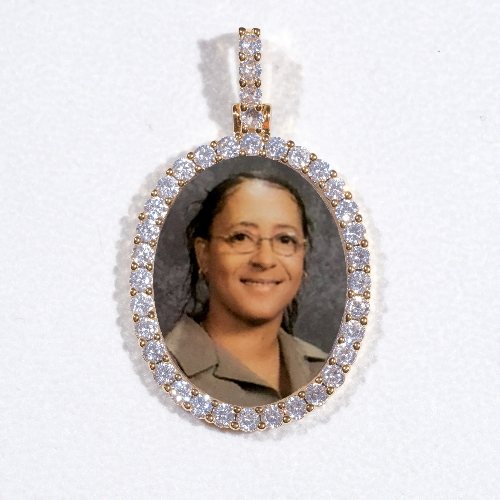 3D Oval Custom Picture Pendant