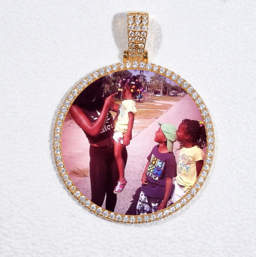 MEDIUM 3D CIRCLE CUSTOM PICTURE PENDANT