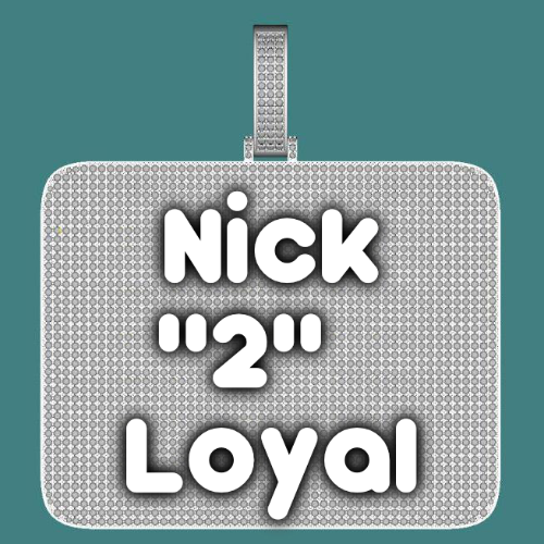 CUSTOM LETTER NECKLACE 3D BIG SQUARE