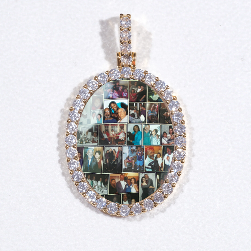 3D Oval Custom Picture Pendant