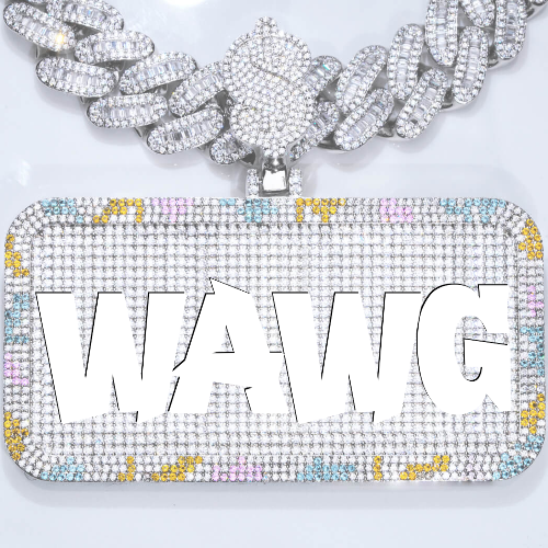 CUSTOM LETTER NECKLACE 3D COLORFUL SQUARE