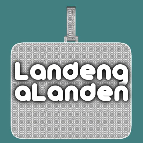 CUSTOM LETTER NECKLACE 3D BIG SQUARE
