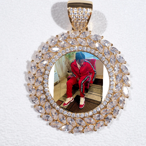 Large 3D Wheat Ear Custom Picture Pendant