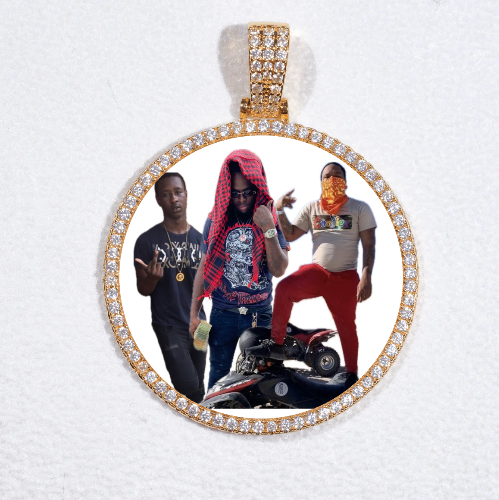 MEDIUM 3D CIRCLE CUSTOM PICTURE PENDANT