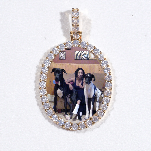3D Oval Custom Picture Pendant