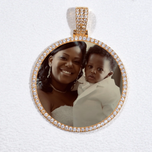 MEDIUM 3D CIRCLE CUSTOM PICTURE PENDANT