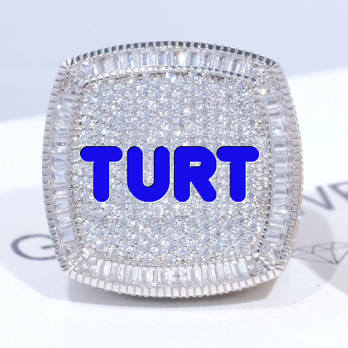 CUSTOM LETTER 3D ICED RING