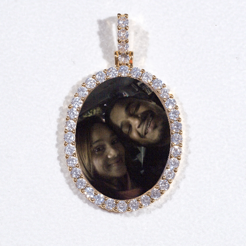 3D Oval Custom Picture Pendant