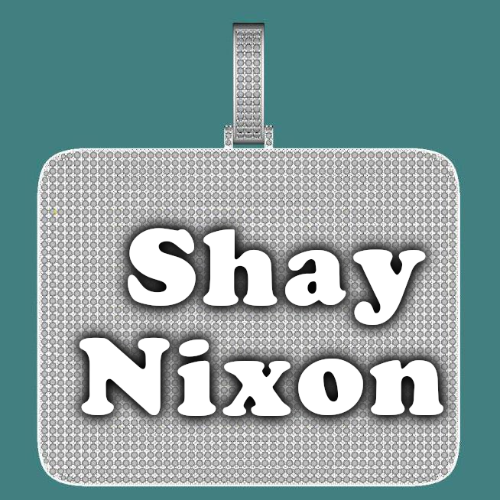 CUSTOM LETTER NECKLACE 3D BIG SQUARE
