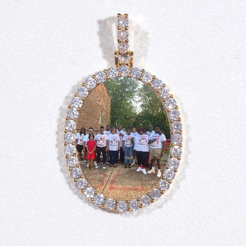 3D Oval Custom Picture Pendant