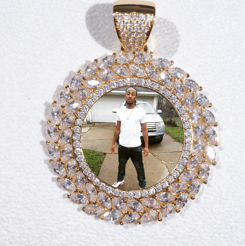 Large 3D Wheat Ear Custom Picture Pendant