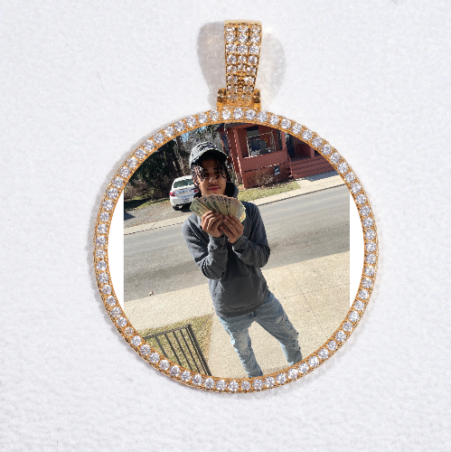 MEDIUM 3D CIRCLE CUSTOM PICTURE PENDANT