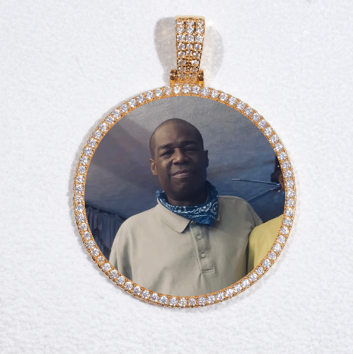 MEDIUM 3D CIRCLE CUSTOM PICTURE PENDANT