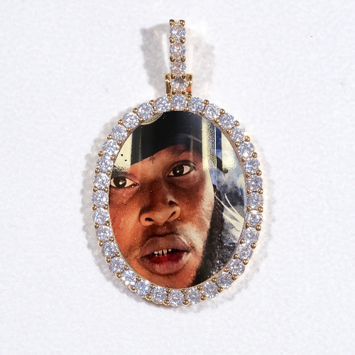 3D Oval Custom Picture Pendant