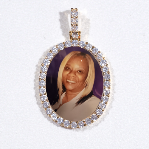 3D Oval Custom Picture Pendant