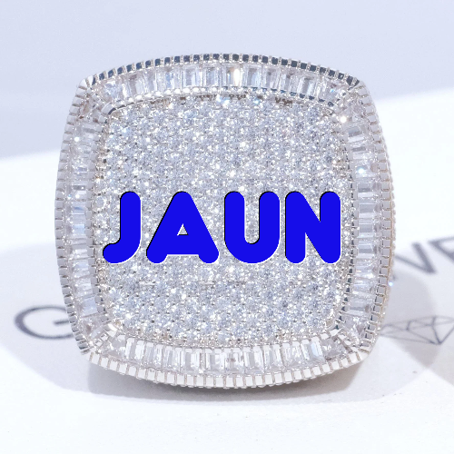 CUSTOM LETTER 3D ICED RING