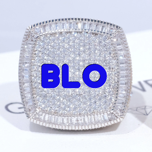 CUSTOM LETTER 3D ICED RING