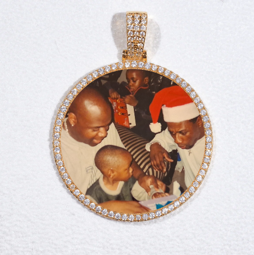 MEDIUM 3D CIRCLE CUSTOM PICTURE PENDANT