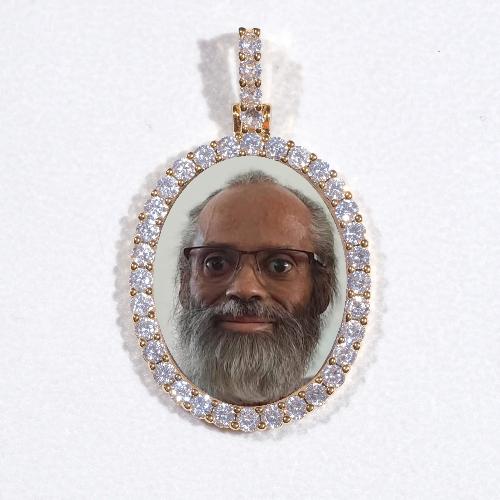 3D Oval Custom Picture Pendant