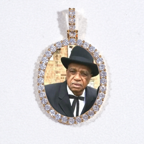 3D Oval Custom Picture Pendant
