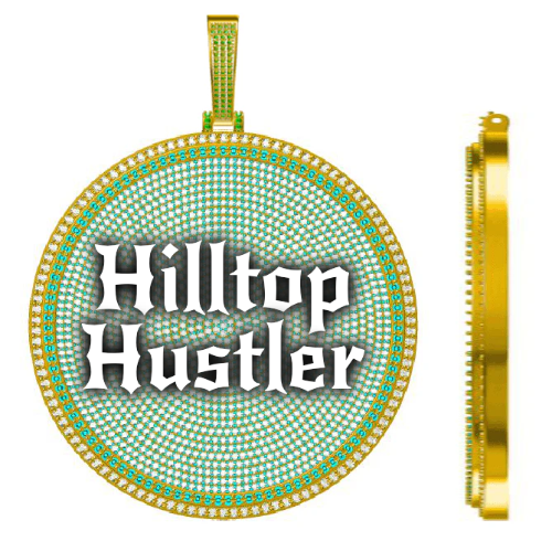 CUSTOM LETTER NECKLACE 3D BIG DISC