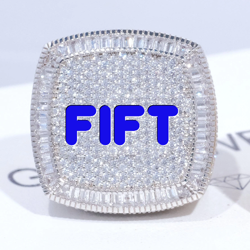 CUSTOM LETTER 3D ICED RING