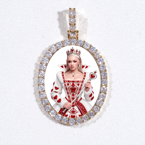 3D Oval Custom Picture Pendant