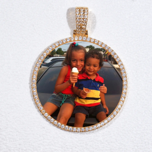 MEDIUM 3D CIRCLE CUSTOM PICTURE PENDANT