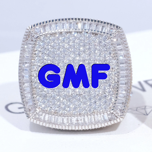 CUSTOM LETTER 3D ICED RING