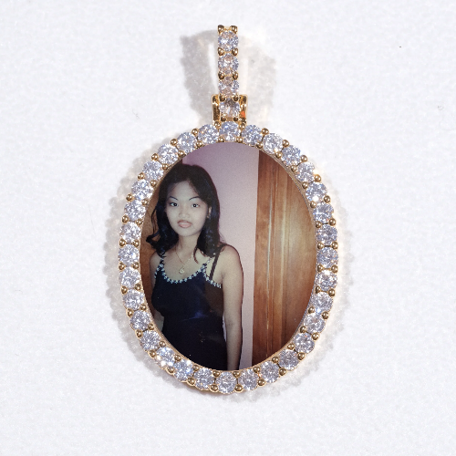 3D Oval Custom Picture Pendant