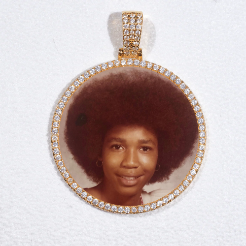 MEDIUM 3D CIRCLE CUSTOM PICTURE PENDANT