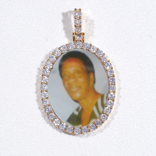 3D Oval Custom Picture Pendant