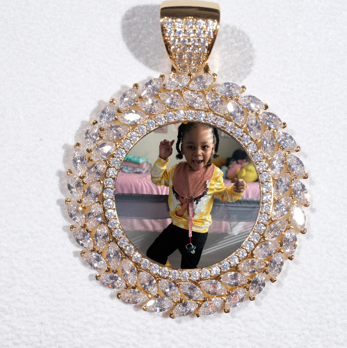 Large 3D Wheat Ear Custom Picture Pendant